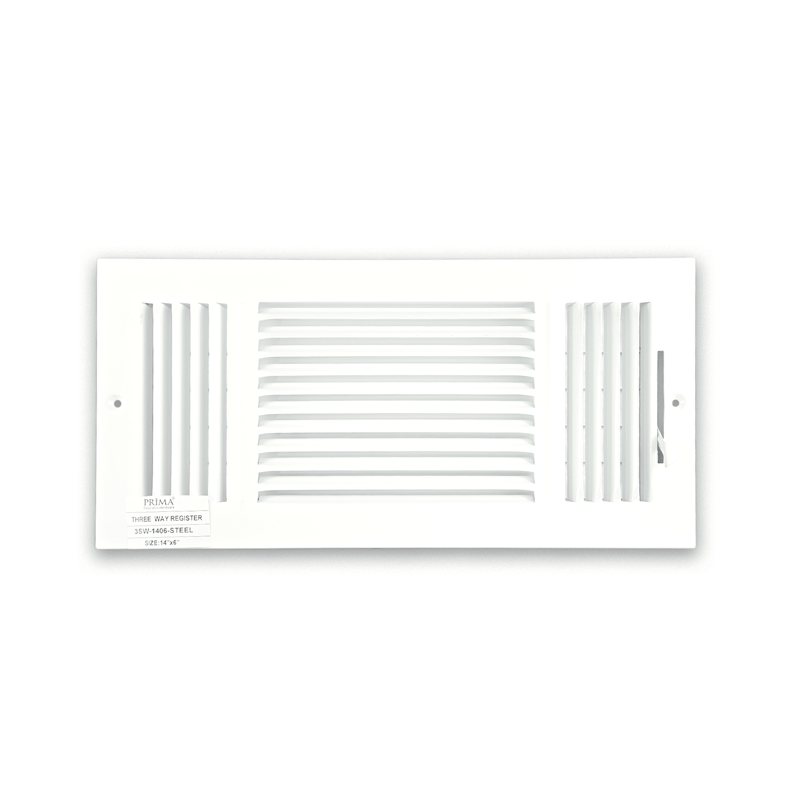 Three Way Side Wall/Celling Register 3SW 14"x6"