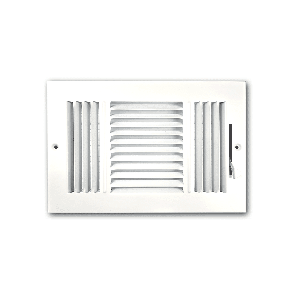 Three Way Side Wall/Celling Register 3SW 10"x6"