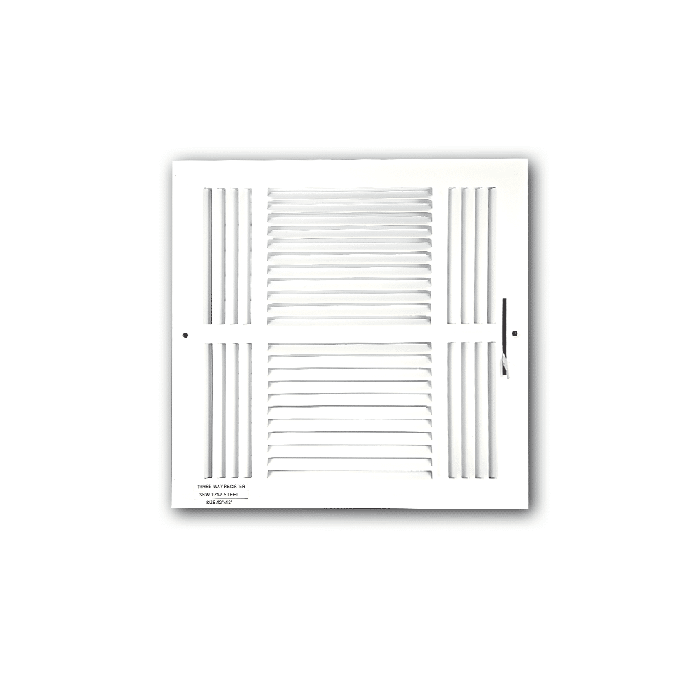 Three Way Side Wall/Celling Register 3SW 12"x12"