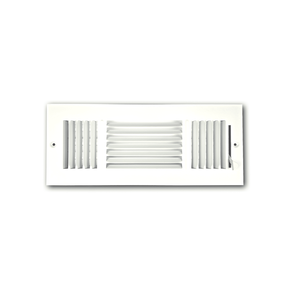 Three Way Side Wall/Celling Register 3SW 12"x4"