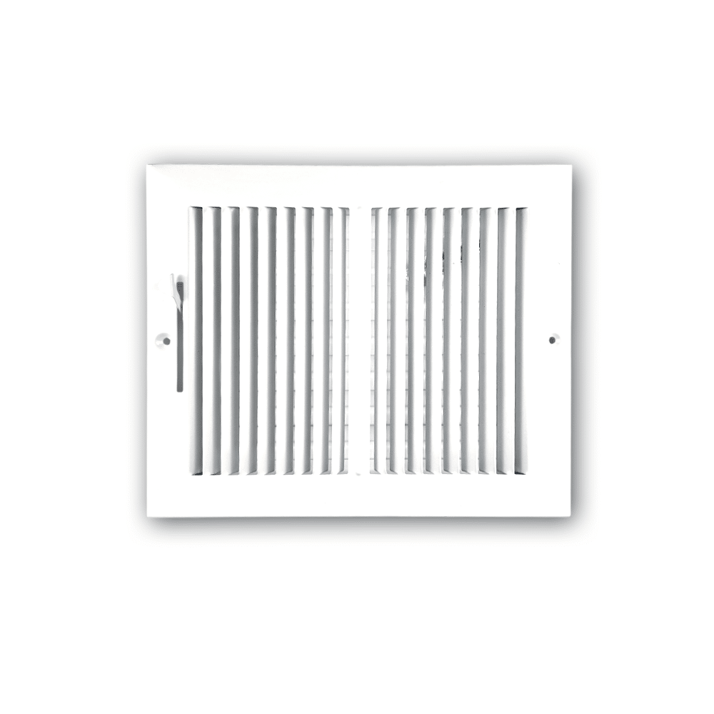 Grille de registre à deux voies 10"x8" 2SW pour murs latéraux et plafond