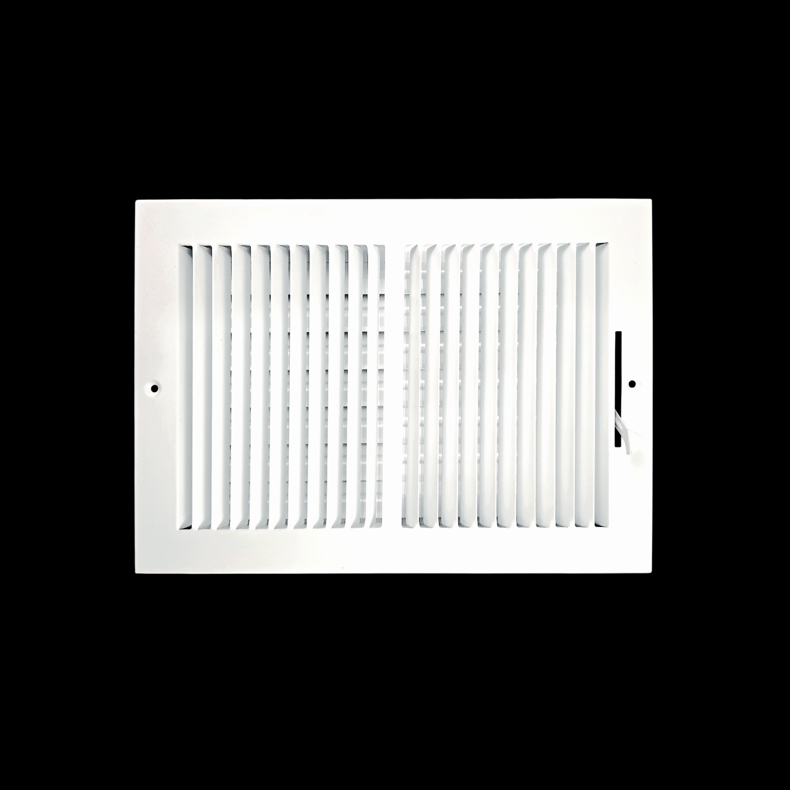 Grille de registre à deux voies 12"x8" 2SW pour murs latéraux et plafond