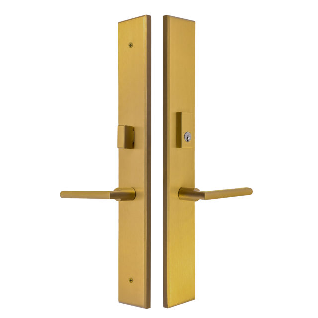 Multi Point Lock Trim Set,entry trim door lock set brass,brass door lock with key,right hand door handle lock set,18 by 2.5 door lock set with key